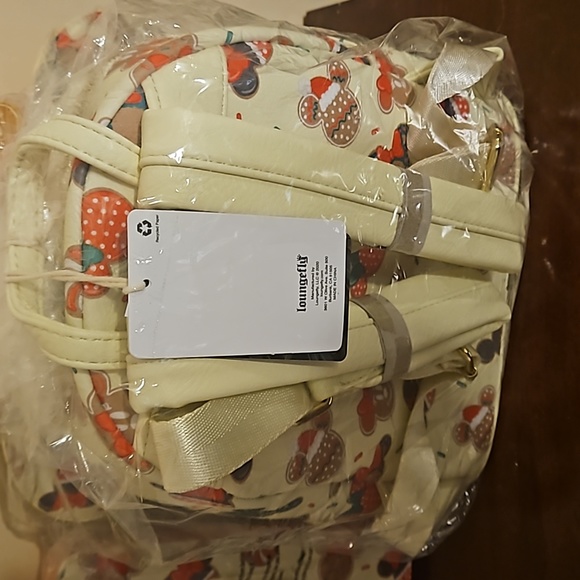 NWT! Christmas Loungefly Disney Mickey Cookie Backpack, wallet and ears set - Picture 2 of 8